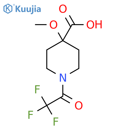 4-Methoxy-1-(trifluoroacetyl)piperidine-4-carboxylic acid structure