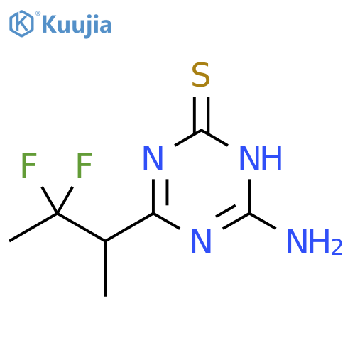 1,3,5-Triazine-2(1H)-thione, 6-amino-4-(2,2-difluoro-1-methylpropyl)- structure