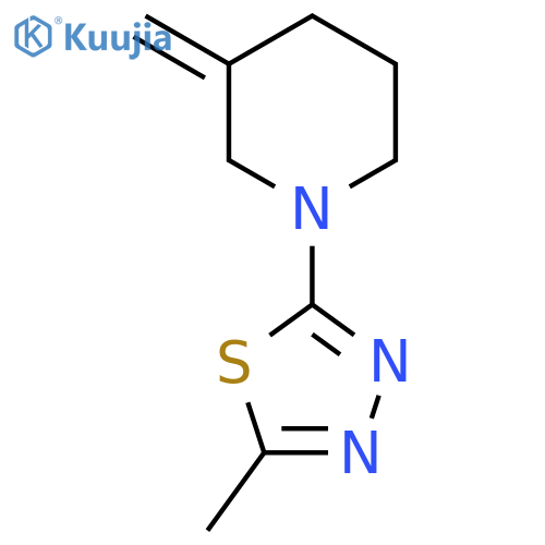 1-(5-methyl-1,3,4-thiadiazol-2-yl)-3-methylidenepiperidine structure