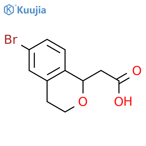 1H-2-Benzopyran-1-acetic acid, 6-bromo-3,4-dihydro- structure