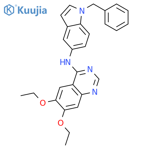 4-QUINAZOLINAMINE, 6,7-DIETHOXY-N-[1-(PHENYLMETHYL)-1H-INDOL-5-YL]- structure