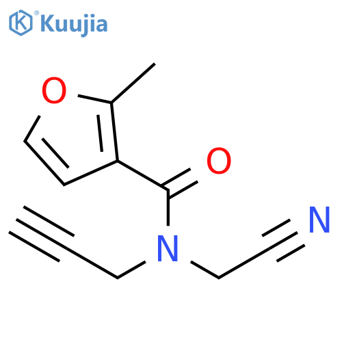 N-(cyanomethyl)-2-methyl-N-(prop-2-yn-1-yl)furan-3-carboxamide structure