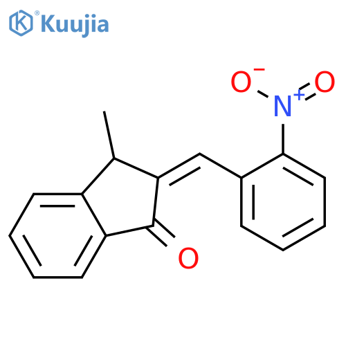 1H-Inden-1-one, 2,3-dihydro-3-methyl-2-[(2-nitrophenyl)methylene]- structure