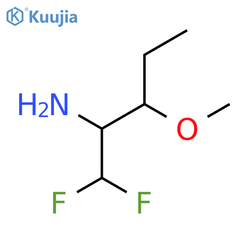 1,1-Difluoro-3-methoxypentan-2-amine structure