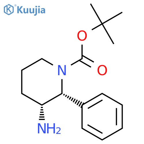 tert-butyl (2S,3S)-3-amino-2-phenylpiperidine-1-carboxylate structure