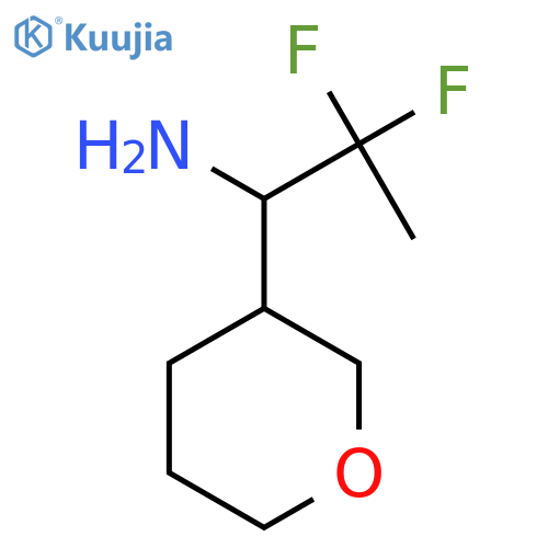2,2-Difluoro-1-(oxan-3-yl)propan-1-amine structure