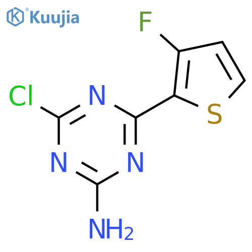 1,3,5-Triazin-2-amine, 4-chloro-6-(3-fluoro-2-thienyl)- structure