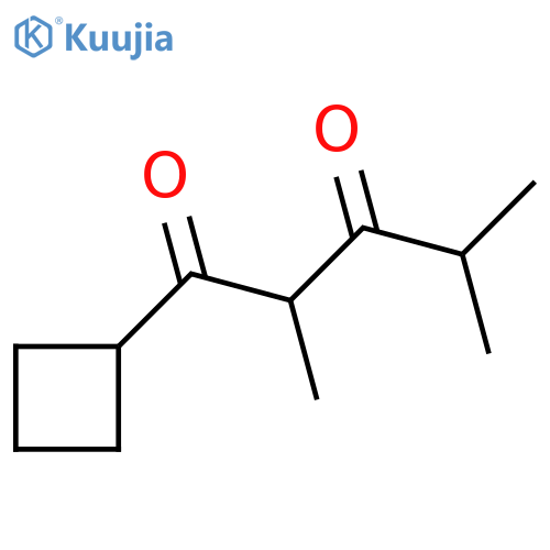 1-Cyclobutyl-2,4-dimethylpentane-1,3-dione structure