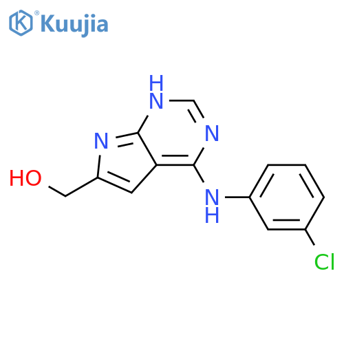 4-(3-chloroanilino)-6-hydroxymethyl-7H-pyrrolo[2,3-d]pyrimidine structure
