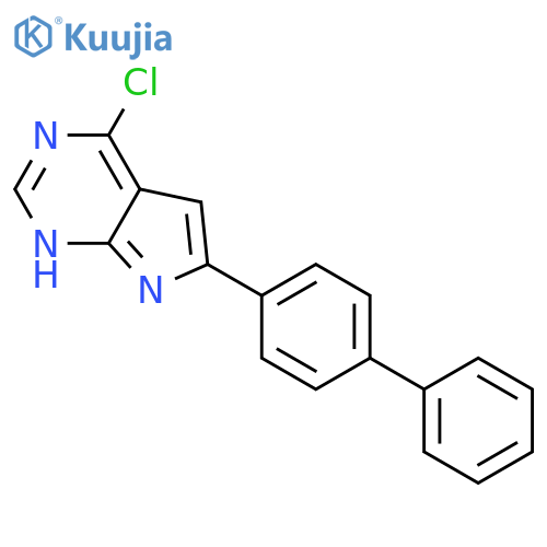 1H-Pyrrolo[2,3-d]pyrimidine, 6-[1,1'-biphenyl]-4-yl-4-chloro- structure