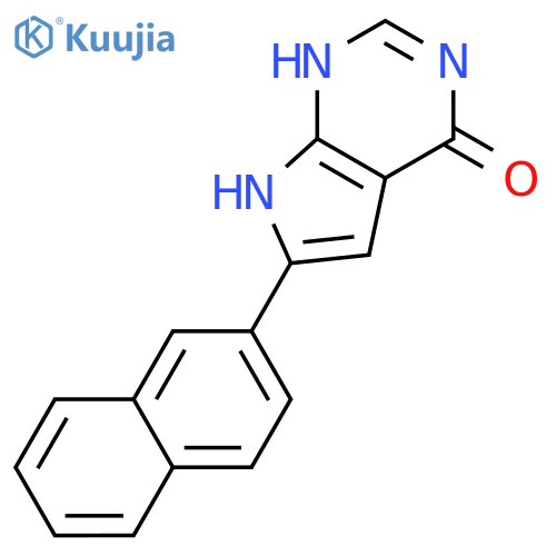 4H-Pyrrolo[2,3-d]pyrimidin-4-one, 1,7-dihydro-6-(2-naphthalenyl)- structure