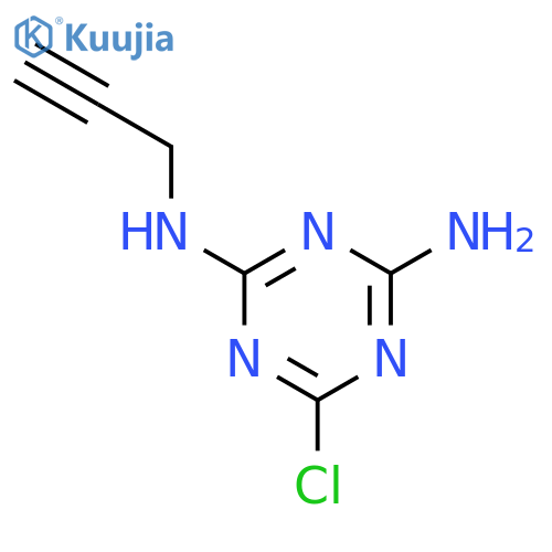 6-chloro-N2-(prop-2-yn-1-yl)-1,3,5-triazine-2,4-diamine structure