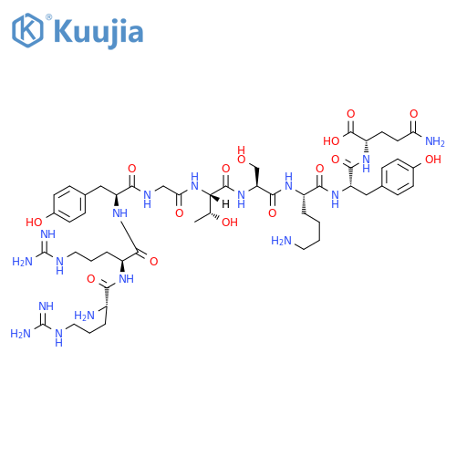 L-Glutamine, L-arginyl-L-arginyl-L-tyrosylglycyl-L-threonyl-L-seryl-L-lysyl-L-tyrosyl- structure