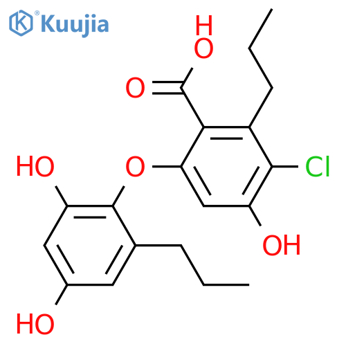 2',4',5-Trihydroxy-3,6'-dipropyldiphenyl ether-2-carboxylic acid; 4-Chloro structure