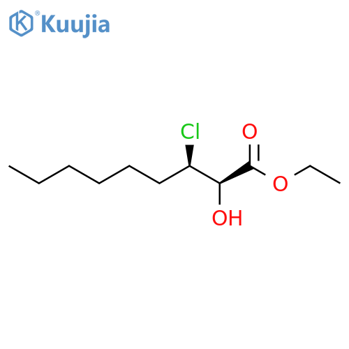 Nonanoic acid, 3-chloro-2-hydroxy-, ethyl ester, (R*,R*)- structure