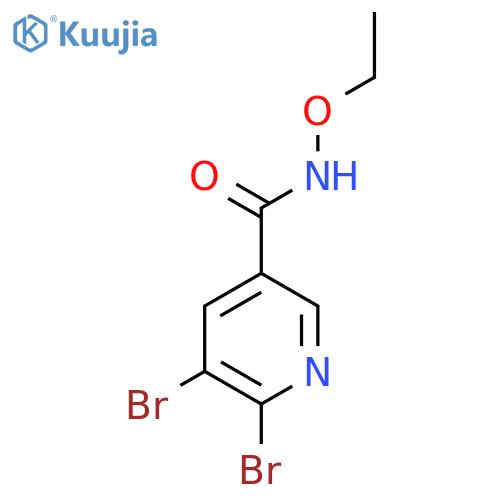 5,6-dibromo-N-ethoxypyridine-3-carboxamide structure