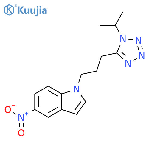 1H-Indole, 1-[3-[1-(1-methylethyl)-1H-tetrazol-5-yl]propyl]-5-nitro- structure
