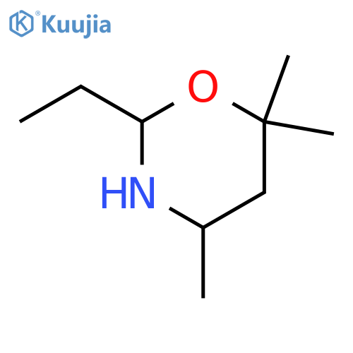 2-Ethyl-4,6,6-trimethyl-1,3-oxazinane structure