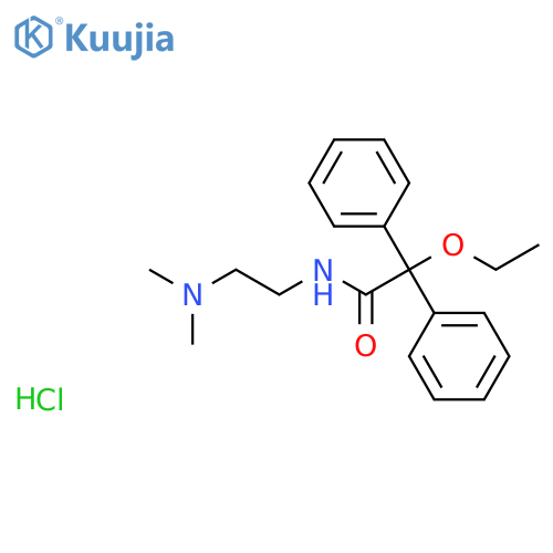 Acetamide, N-(2-(dimethylamino)ethyl)-2,2-diphenyl-2-ethoxy-, hydrochloride structure