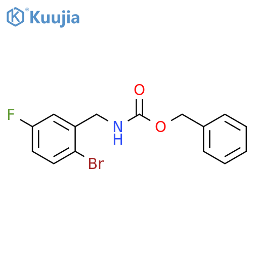 Carbamic acid, N-[(2-bromo-5-fluorophenyl)methyl]-, phenylmethyl ester structure