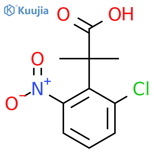 2-(2-chloro-6-nitrophenyl)-2-methylpropanoic acid structure