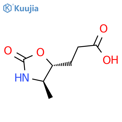 5-Oxazolidinepropanoic acid, 4-methyl-2-oxo-, (4R-trans)- structure