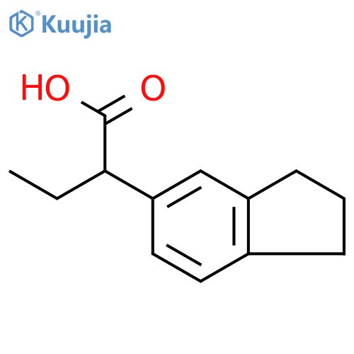 1H-Indene-5-acetic acid, α-ethyl-2,3-dihydro- structure