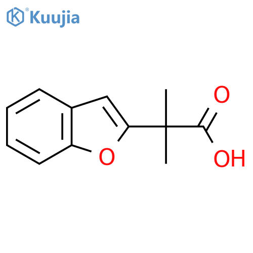 2-(1-Benzofuran-2-yl)-2-methylpropanoic acid structure
