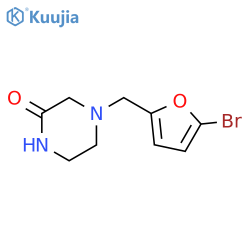 4-(5-bromofuran-2-yl)methylpiperazin-2-one structure