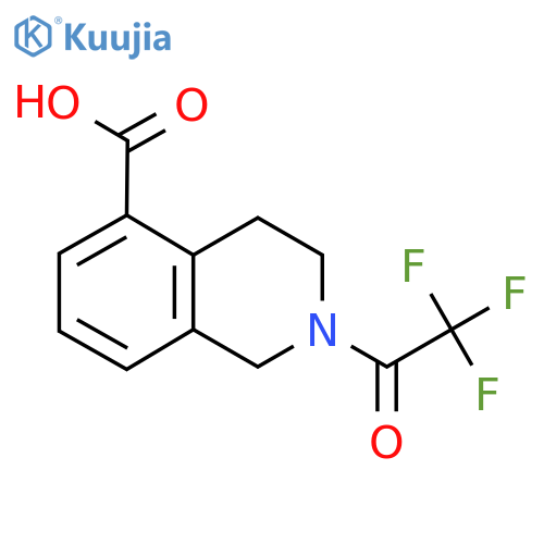 2-(Trifluoroacetyl)-1,2,3,4-tetrahydroisoquinoline-5-carboxylic acid structure