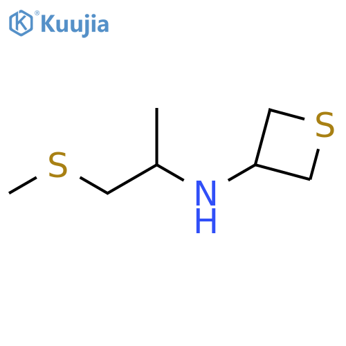 N-[1-(methylsulfanyl)propan-2-yl]thietan-3-amine structure