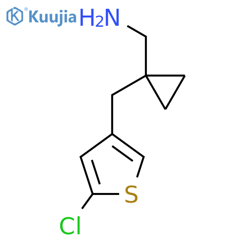 {1-[(5-Chlorothiophen-3-yl)methyl]cyclopropyl}methanamine structure