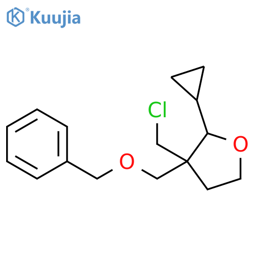 Furan, 3-(chloromethyl)-2-cyclopropyltetrahydro-3-[(phenylmethoxy)methyl]- structure