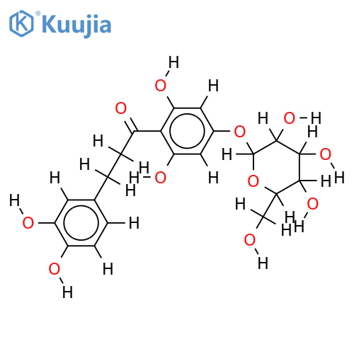 3-Hydroxyphloretin-4′-glucoside structure
