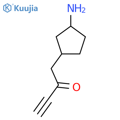 1-(3-Aminocyclopentyl)but-3-yn-2-one structure