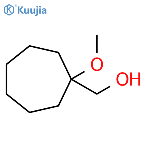 (1-methoxycycloheptyl)methanol structure