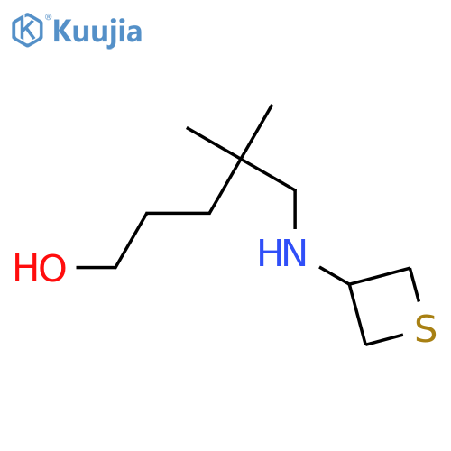4,4-dimethyl-5-[(thietan-3-yl)amino]pentan-1-ol structure