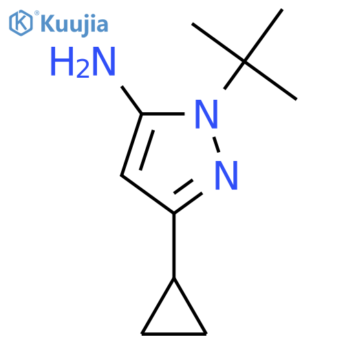 2-tert-butyl-5-cyclopropyl-pyrazol-3-amine structure