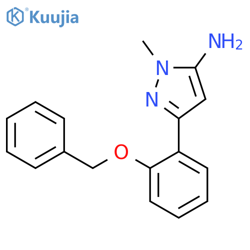 3-2-(benzyloxy)phenyl-1-methyl-1H-pyrazol-5-amine structure