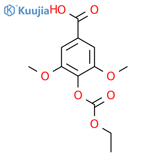 4-(Ethoxycarbonyl)oxy-3,5-dimethoxybenzoic Acid structure