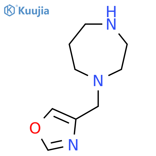 1-[(1,3-Oxazol-4-yl)methyl]-1,4-diazepane structure