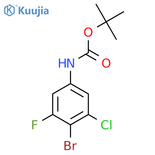 tert-butyl N-(4-bromo-3-chloro-5-fluorophenyl)carbamate structure