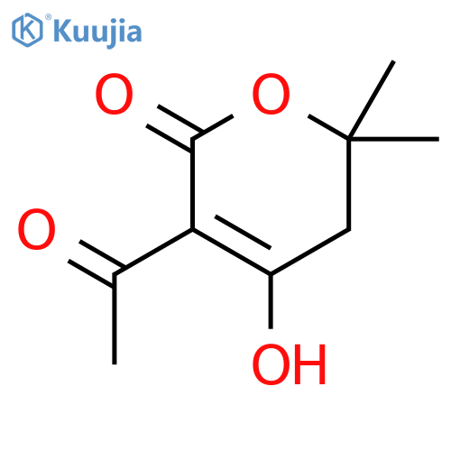 2H-Pyran-2-one, 3-acetyl-5,6-dihydro-4-hydroxy-6,6-dimethyl- structure