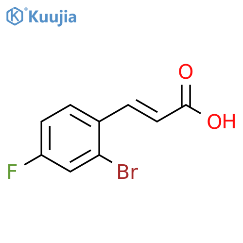 2-Propenoic acid, 3-(2-bromo-4-fluorophenyl)-, (2E)- structure