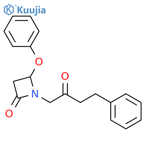 2-Azetidinone, 1-(2-oxo-4-phenylbutyl)-4-phenoxy- structure