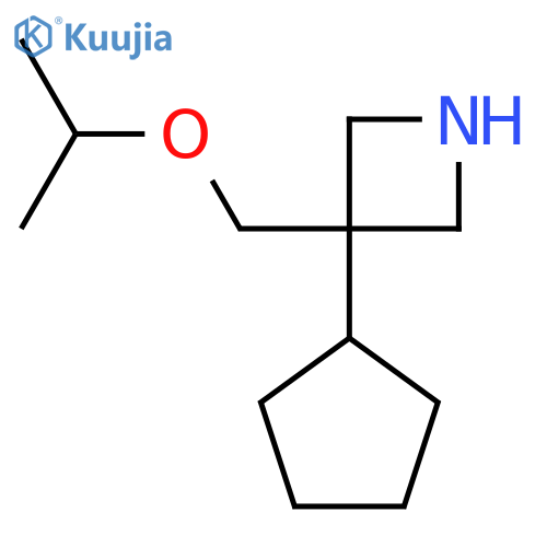 3-Cyclopentyl-3-(propan-2-yloxymethyl)azetidine structure