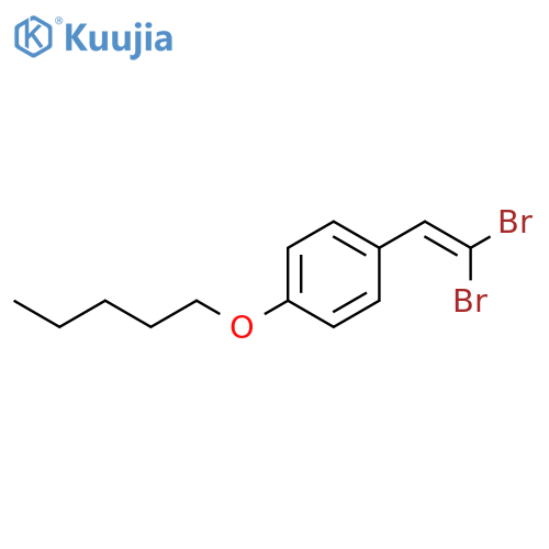 Benzene, 1-(2,2-dibromoethenyl)-4-(pentyloxy)- structure