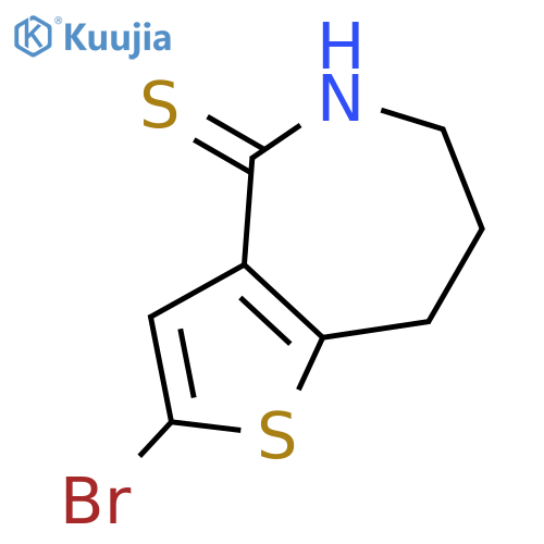 4H-Thieno[3,2-c]azepine-4-thione, 2-bromo-5,6,7,8-tetrahydro- structure