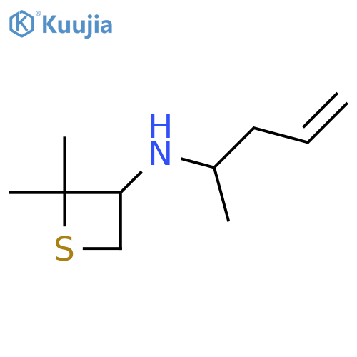 2,2-dimethyl-N-(pent-4-en-2-yl)thietan-3-amine structure