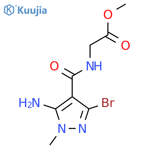 methyl 2-(5-amino-3-bromo-1-methyl-1H-pyrazol-4-yl)formamidoacetate structure